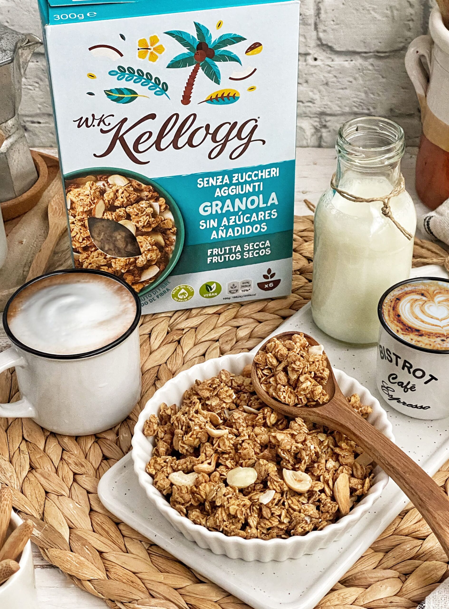 W. K. Kellogg Senza Zuccheri Aggiunti* Granola Frutta Secca